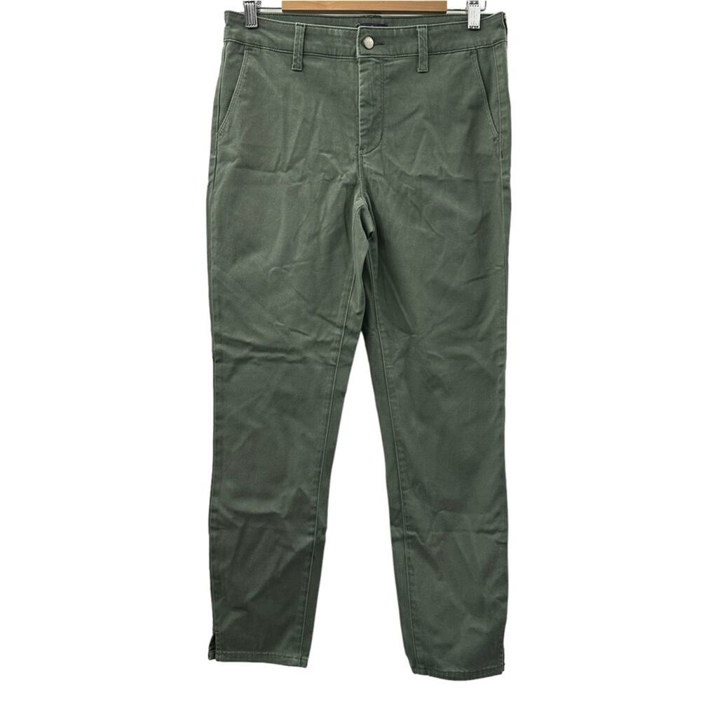 NYDJ Olive Green High Rise Lift & Tuck Straight Leg Ankle Jeans Size 6